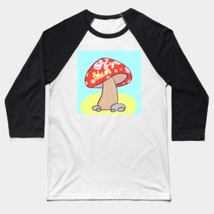 cute mushroom she/them pronoun Baseball T-Shirt